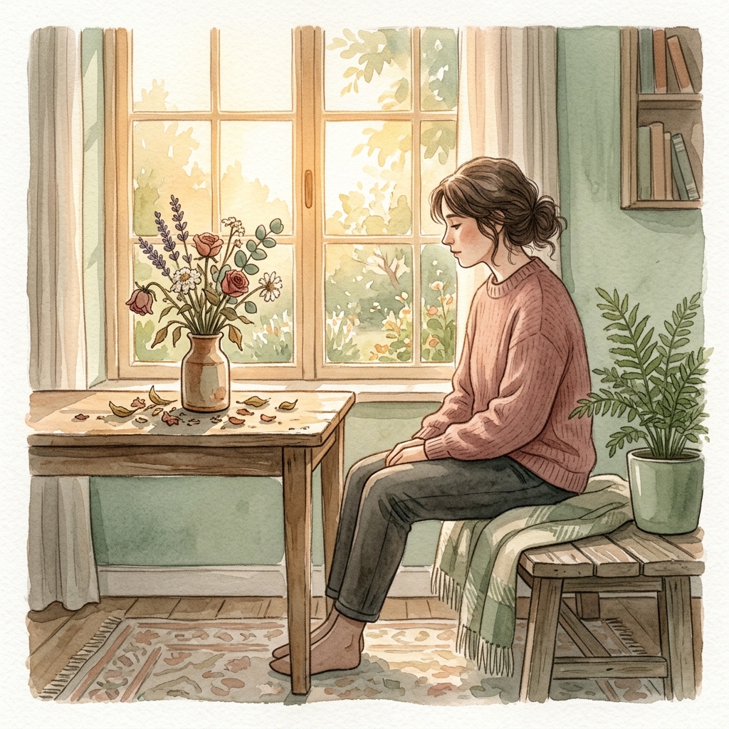 Grief and loss therapy illustration